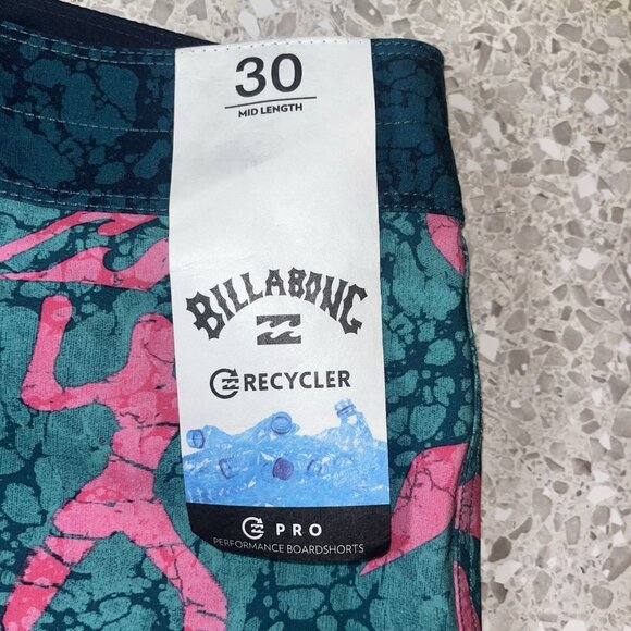 Billabong Board Shorts Pro Performance Recycler Sundays Swim Trunk Surf Mens 30 - Picture 4 of 8